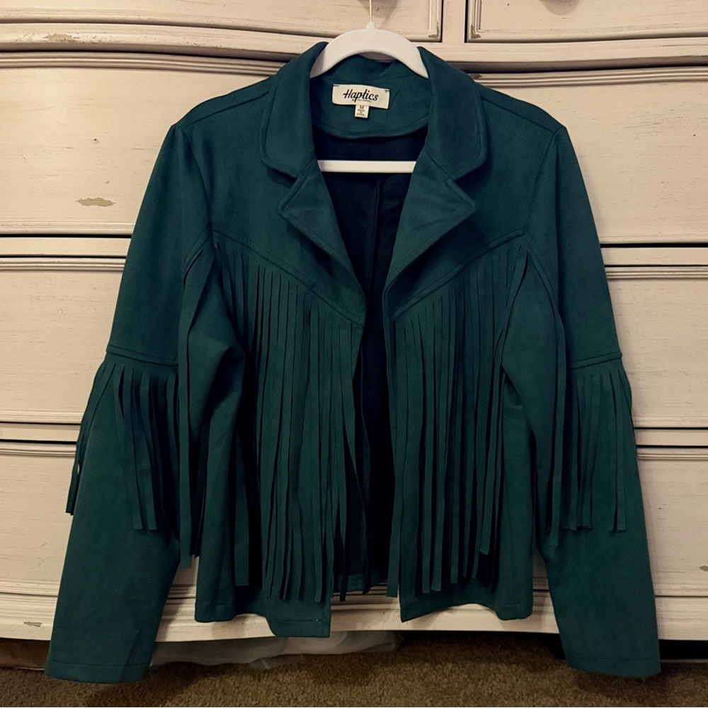 (SOLD) Haptics Boho Fringe Suede Jacket - Picture 1 of 7